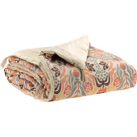 Plaid Imprimé Multicolore Couverture Douce pour Canapé et Lit 135 x 200 cm - PANGIVO (1/4)