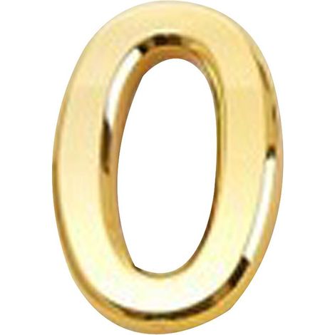 Numéro De Porte D'hôtel De Maison Auto-adhésif En Plastique Doré Chiffre Numérique Collant 0 (1/5)