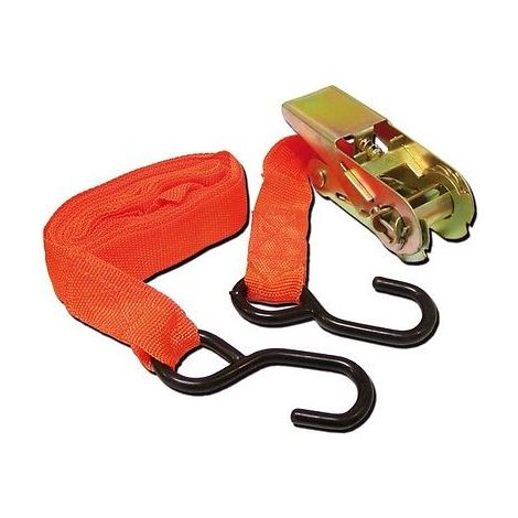 SET 4 CINGHIE CON GANCI TENDITORE A CRICCHETTO 25mm X 4 METRI 122,5/245 Kgs