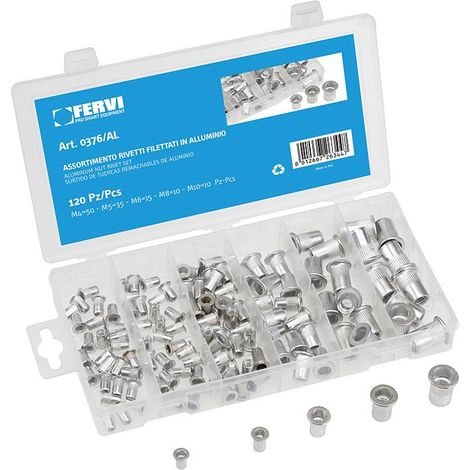 Rivets a insert filete en aluminium serie 150 m3 - m12 Fervi 0376/al