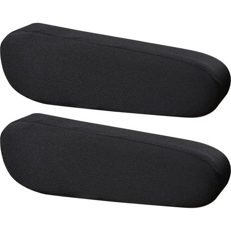 1 par de fundas para reposabrazos de asientos delanteros, lavables y elásticas, para sillas de oficina (Negro) (1/3)