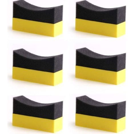 Ahlsen Reinigungsschwamm-Set, 6-teilig, bestehend aus glänzenden Reifenpflege-Applikatorpads, Polierschwamm in glänzender Farbe und Wachs. (1/5)