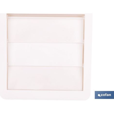 Pacco da 5 griglie di ventilazione in ABS bianche con lamelle mobili Ø10 cm (1/4)