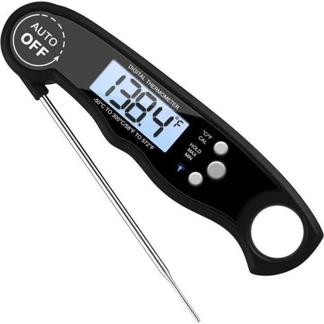 Thermomètre de cuisine, Thermomètre alimentaire Sonde LCD Digital, étanche,Rapide & Auto On / Off,avec étalonnage de rétroéclairage (1/5)