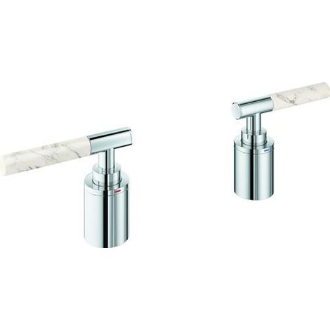 Hebelgriffe Atrio Private C. 48464 White Attica Caesarstone chrom