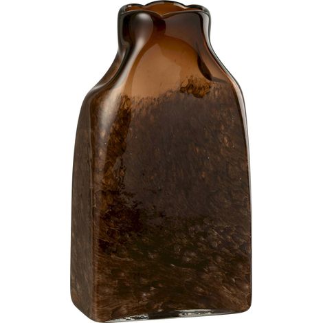 Vase rectangle en verre marron foncé - marron foncé (1/3)