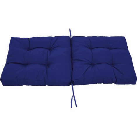 Navy Blue Outdoor One-Piece Waterproof Sunscreen Thickened Chair Cushion 106cm W x 53cm D (1/5)