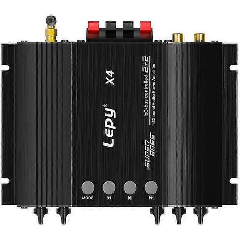 LEPY X4 HIFI Amplificateur de puissance Bluetooth 5.0 4 canaux, entrée fibre optique, entrée coaxiale, amplificateur audio 2.1, prise US kns (1/5)