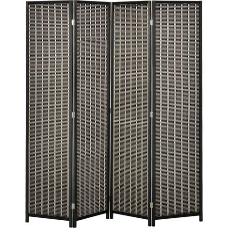 Biombo plegable de 4 paneles de bambú 180 x 180 cm marrón MODENUIT (1/5)