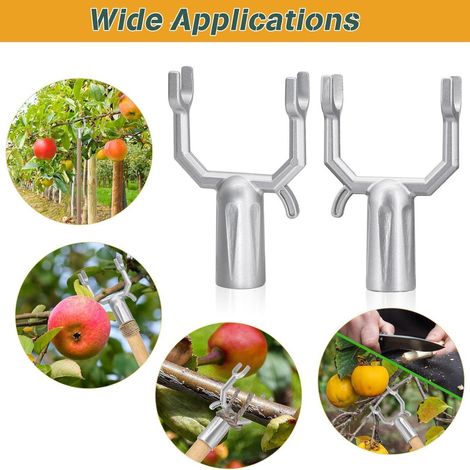 Lot de 4 supports métalliques argentés pour branches d'arbres, tuteurs solides pour arbres fruitiers et plantes de jardin