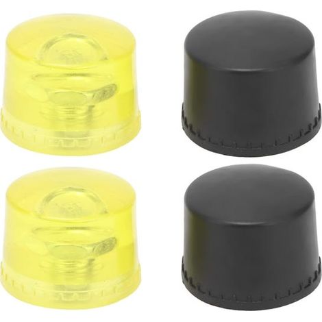 Lot de 4 têtes de rechange pour marteaux en caoutchouc, outils de rénovation, jaunes et noirs (Φ30 mm) (1/5)