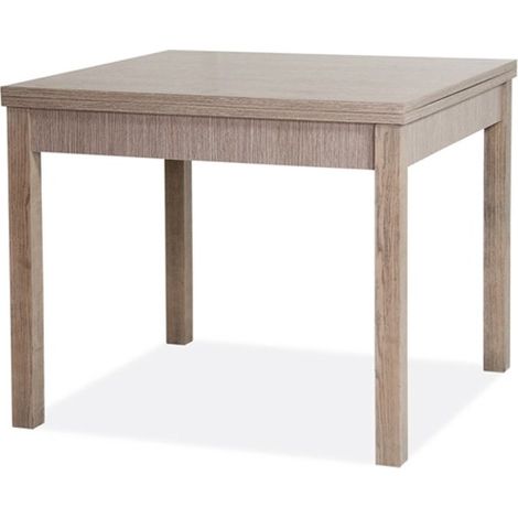 Tavolo da pranzo Olmo apribile a libro in legno nobilitato cm 90x90-180