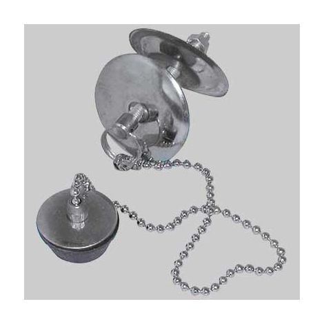 TAPPO IN GOMMA CON COPRIFORO INOX - Ø 31