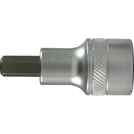 Embout de vissage 1/2'' pour vis femelle à 6 pans, Cote s/plats : 10 mm, Long. 60 mm (1/2)