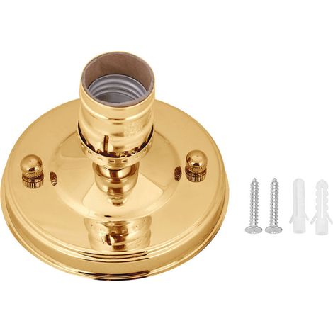 E26/E27 Vintage Industrie Decken-/Wandleuchtenfassung, Pendelleuchte, Lampenfassung, Gold