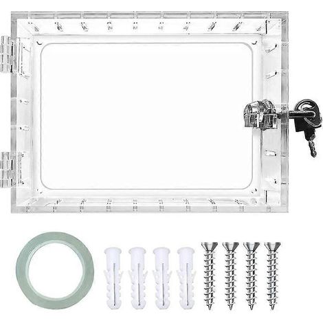 Un boîtier à clé compatible avec les thermostats muraux, mesurant 6,5 pouces (H) x 3,9 pouces (L) x 2 pouces (P). (1/5)