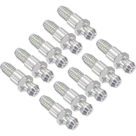 Gerader Schmiernippel aus Edelstahl, M6 x 1 mm, metrischer Hydraulik-Schmiernippel – (Anwendung: zum Ersetzen fehlender oder defekter Ölanschlüsse), 10 Stück (1/5)