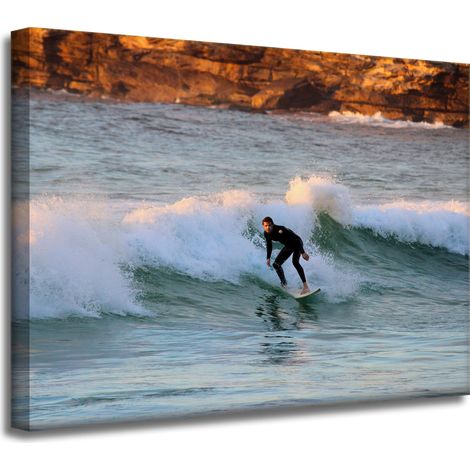 Leinwanddruck „Menschen, Surfer auf einer Welle“, 40 x 30 cm