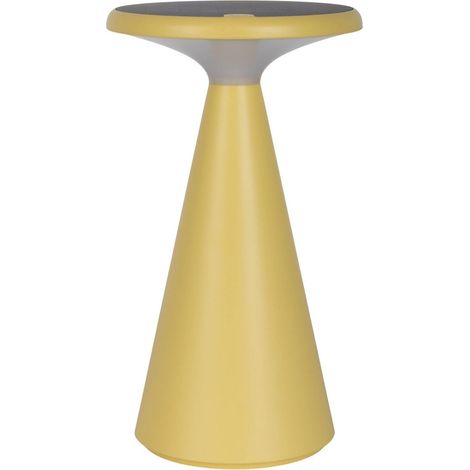 Lampe de table solaire sans fil pour extérieur et intérieur en plastique jaune 20 cm - PANGIVO (1/5)