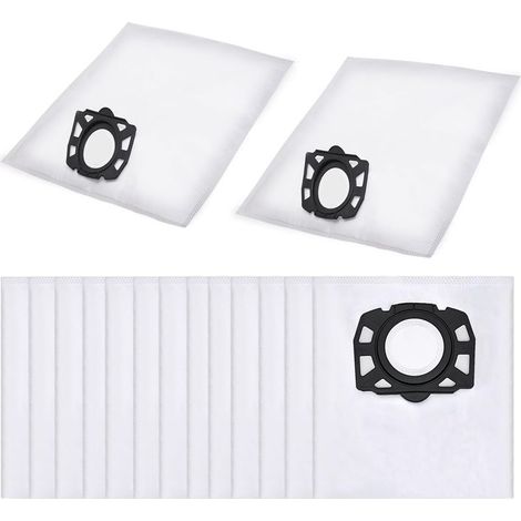 15Pcs Sac Aspirateur, Compatible avec le pour Karcher Sacs Aspirateurs WD2 Plus, Karcher WD 3, WD 3 Battery, KWD 1, KWD 2, KWD 3, MV 3, SE4001, SE4002, Sac Aspirateur Universel (1/5)