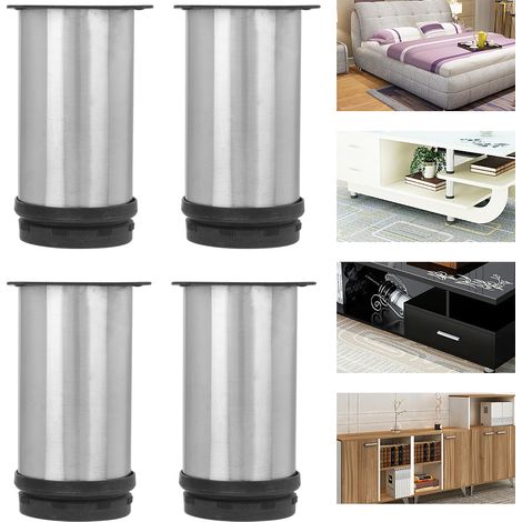 Pieds de canapé réglables en acier inoxydable, pieds de table basse, pieds de meuble TV, pieds de table, pieds de meubles en acier inoxydable, quincaillerie pour pieds, pieds de table 50 x 100 mm (1/2)