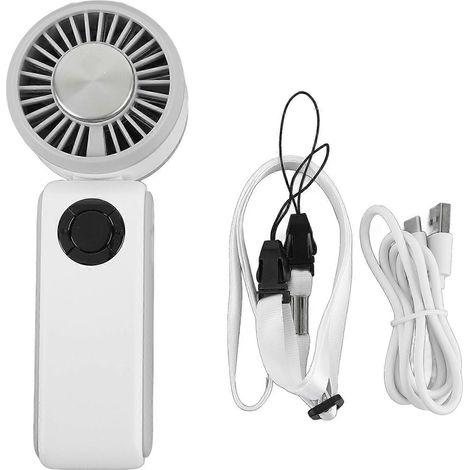 Mini-Nackenventilator, tragbar, kabellos, Festkörperkühlung, 100 einstellbare Geschwindigkeitsstufen, faltbar, hohe Geschwindigkeit, freihändig (1/5)