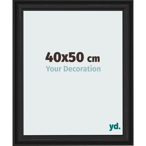 yd. - Cadre photo 40x50 - Noir Grain de Bois - MDF - Lazio
