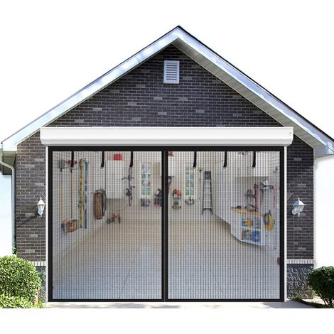 Moustiquaire magnétique pour garage, 254 x 218 cm, maille en fibre de verre robuste, anti-insectes, accès rapide, installation facile (1/5)