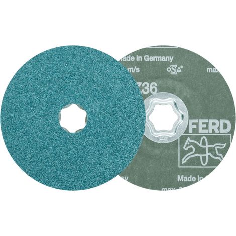 PFERD TOOLS COMBICLICK Zirkon Fiberscheibe Ø 115 mm Z36 für hohen Abtrag auf Stahl 25 Stk (1/5)