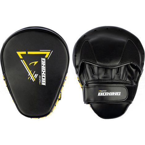 Set de sparring con almohadillas de boxeo - Negro/Amarillo