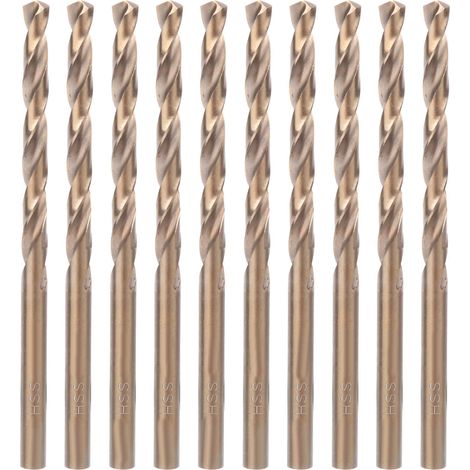 10pcs HSS CO Straight Shank Twist Drill Bits for Stainless Steel Iron Plate (4.0mm) (1/5)