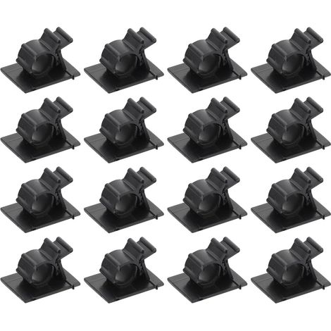 50pièces Clips de Câble Adhésifs Ajustables pour Gestion et Fixation Fils Câbles Électriques Bureau Maison Voiture - (1/5)