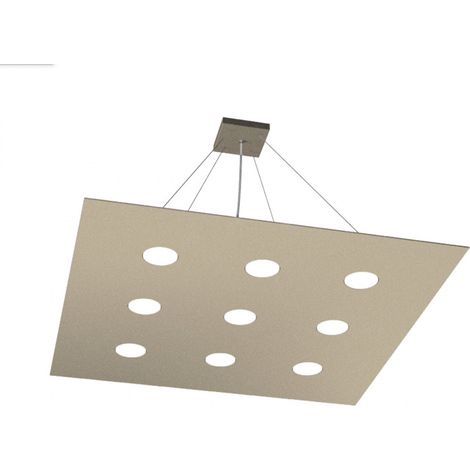 Lampadario moderno top light area 1127 s9+4 gx53 led biemissione metallo sospensione