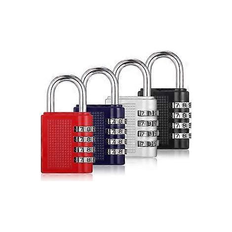 4-teiliges Zahlenschloss, robustes Metallschloss für Spinde im Fitnessstudio, Vorhängeschlösser mit Code, wasserdichtes Zahlenschloss für Spinde im Fitnessstudio (1/5)