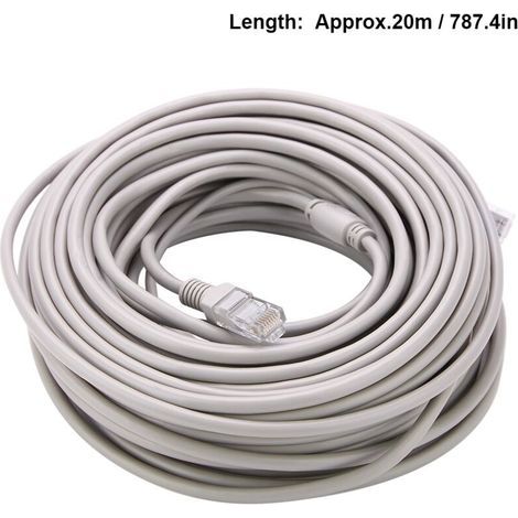 RJ45 Ethernet CCTV Cable – DC Power Supply 5M/10M/15M/20M – Compatible with IP Cameras and 10Mbps/100Mbps NVR Systems - 10Mbps/100Mbps (1/5)