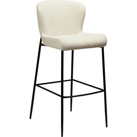 Glam Dan-Form Barhocker Bouclé beige.