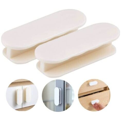 Set of two handles for patio door, door handle, self-adhesive door handle, furniture handle, patio door handle, plastic exterior cladding, handle for furniture (1/4)