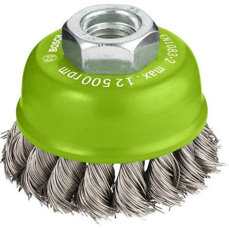 Bosch Brushing PRO Stainless Steel heavy Cup Brush 65x 0.35 mm Thread 2608622104 (1/4)