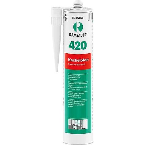 Poêle à faïence 420 anthracite, mastic pour joints résistant à la température Cartouche de 310 ml