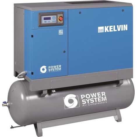 Compresseur à vis KELVIN 22-13 Réservoir de 500L avec sécheur