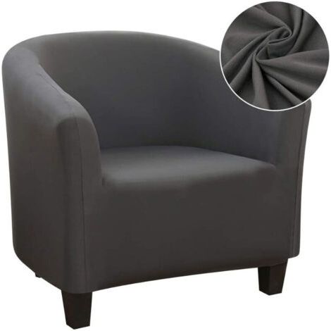 Stretch-Stuhlbezug für Chesterfield-Sessel, einfach anzubringen und zu waschen, Sessel-Schonbezug für Bar, Wohnzimmer, Besprechungsraum, Grau, FLITI