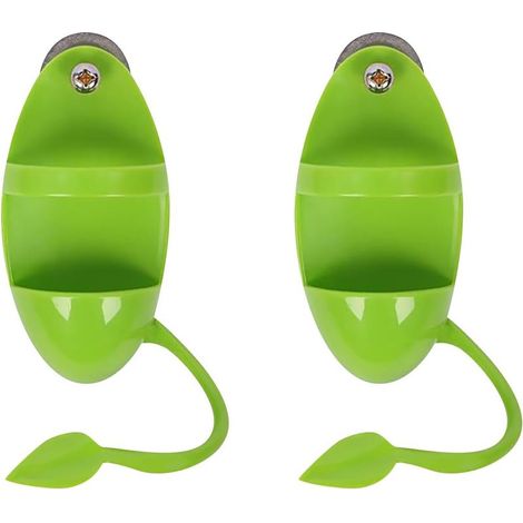 2 PCS Parrot Cuttlefish Bone Holder, Plastic Bird Feeder Cage Accessories, Pet Container for Fruit Vegetable Millet (Green) (1/5)