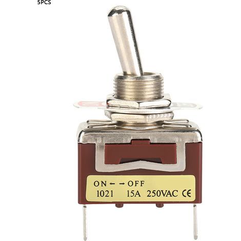 5PCS 6.3 Quick Pins 1021 MiniToggle Switch 2 Pin 2 Position On OFF (1/5)