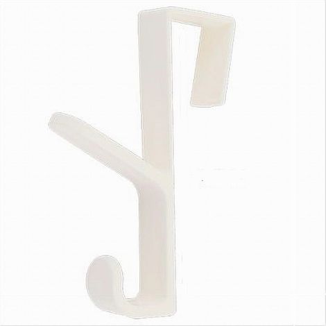 Cleafe - Gancio Dietro Porta Doppio Appendere Asciugamani Vestiti Bagno Casa Bianco 87020 - (1/2)