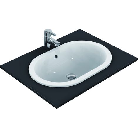 Ideal Standard Connect - Lavabo encastré 62x18x41 cm, avec déversoir, blanc E504901 (1/4)