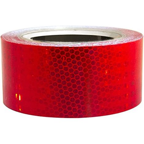 Nastro adesivo rifrangente per segnalazione rosso 50mm classe 2 Lunghezza - 50mm x 5 MT