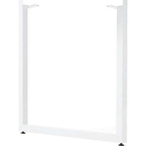 Pata de acero para mesas en acabado Blanco Mate medidas 80x73 (ancho x alto) modelo Uley.