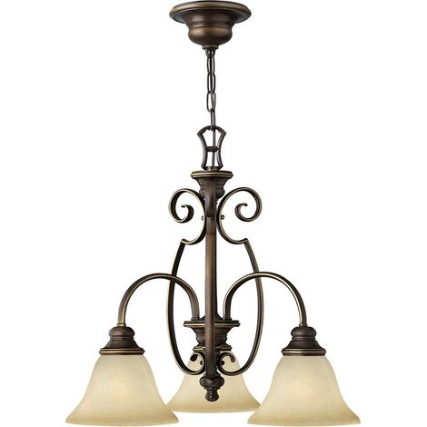 Lustre Cello classique bronze antique 3xE27 60W Hinkley (1/5)