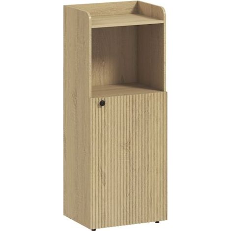 Meuble salle bain étagère réglable 40 x 31 x 104 cm, rangement chêne fonctionnel (1/5)
