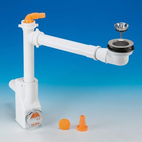 Siphon évier gain de place Ø40 mm – Bonde intégrée pour espaces confinés – Installation facile sous évier – Compatible inox – Lira Spa (1/4)
